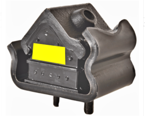 Coxim dianteiro da suspensão do motor HG-017 R-1256A Substitui o Nº Orig. 2T2.199.255-F e o 6021.201.075.00.9