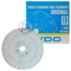 Disco p/ tacógrafo 7 dias (125km)  Cod. Fab.: 14025005F  Marca VDO/CONTINENTAL HG-033