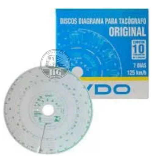 Disco p/ tacógrafo 7 dias (125km) HG: 032 Cod. Fab.: 14025005F  Marca VDO/CONTINENTAL