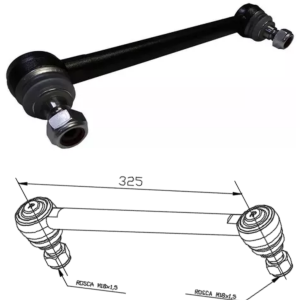 Tirante estabil diant 325mm Volvo - FH12/FM12/NH12 (4x2/6x2/6x4)  Cod. Fab.: P03214 Cod. Orig.: 1629668 Marca DELLA ROSA HG-062