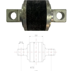 Kit pino barra reação 52,0 A70xB115xC19 SCANIA T/R/P94/114/124/164 - VOLVO VM210/260/310 6X2/6X4  Cod. Fab.: P03167 Cod. Orig.: 1515981 Marca DELLA ROSA HG-053